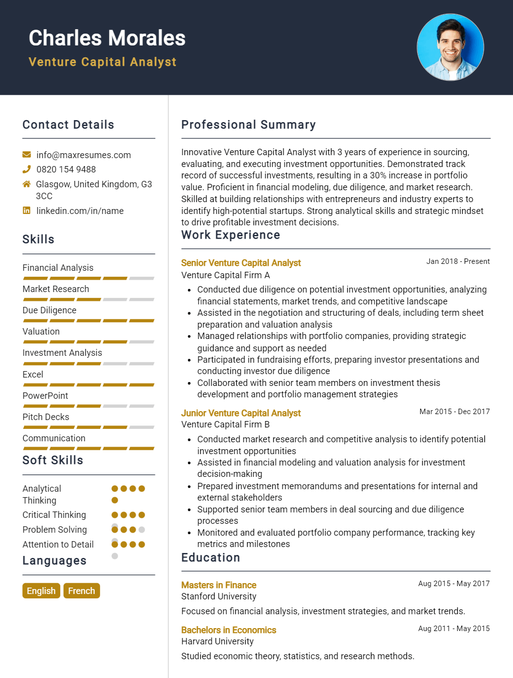 venture-capital-analyst-resume-sample