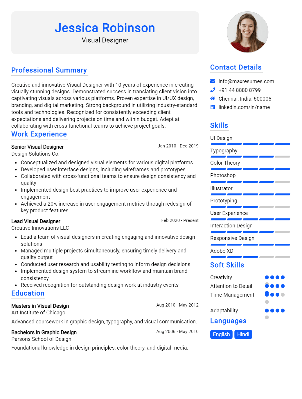 visual-designer-resume-sample