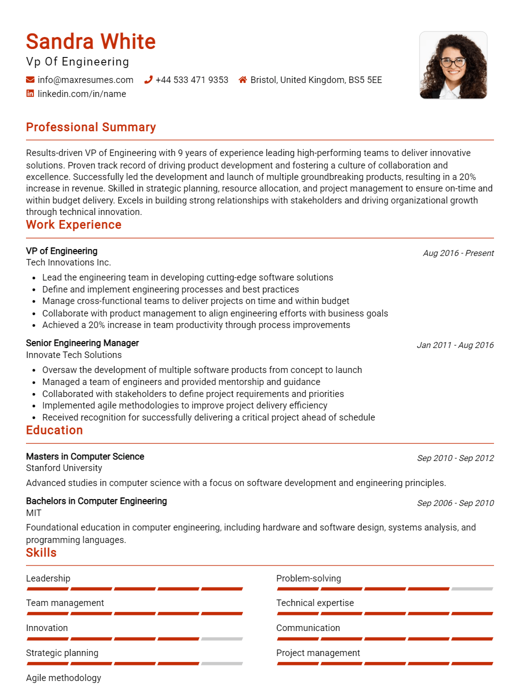 vp-of-engineering-resume-sample