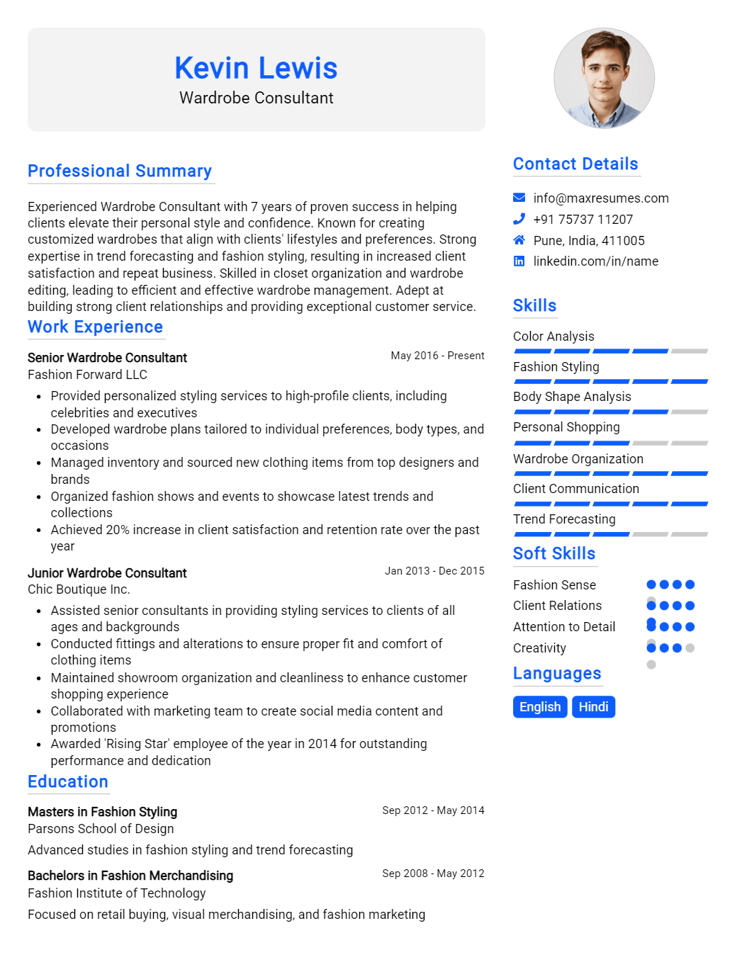 wardrobe-consultant-resume-sample