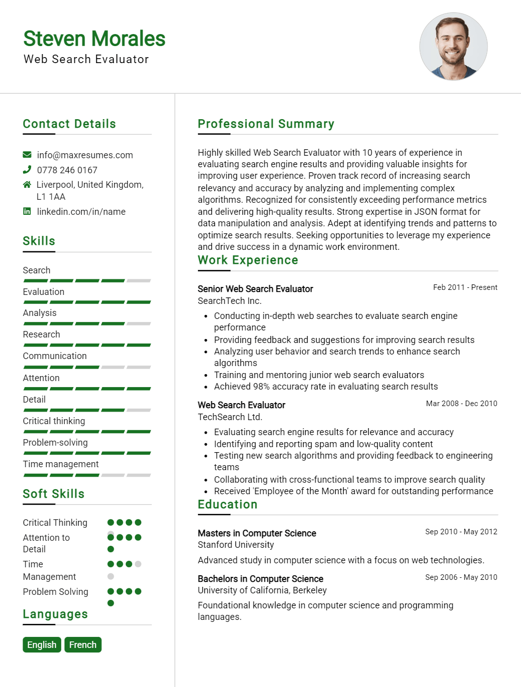 web-search-evaluator-resume-sample