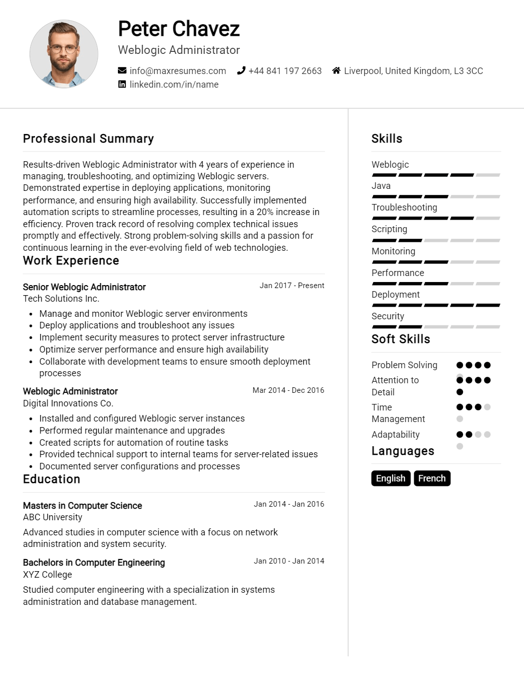 weblogic-administrator-resume-sample