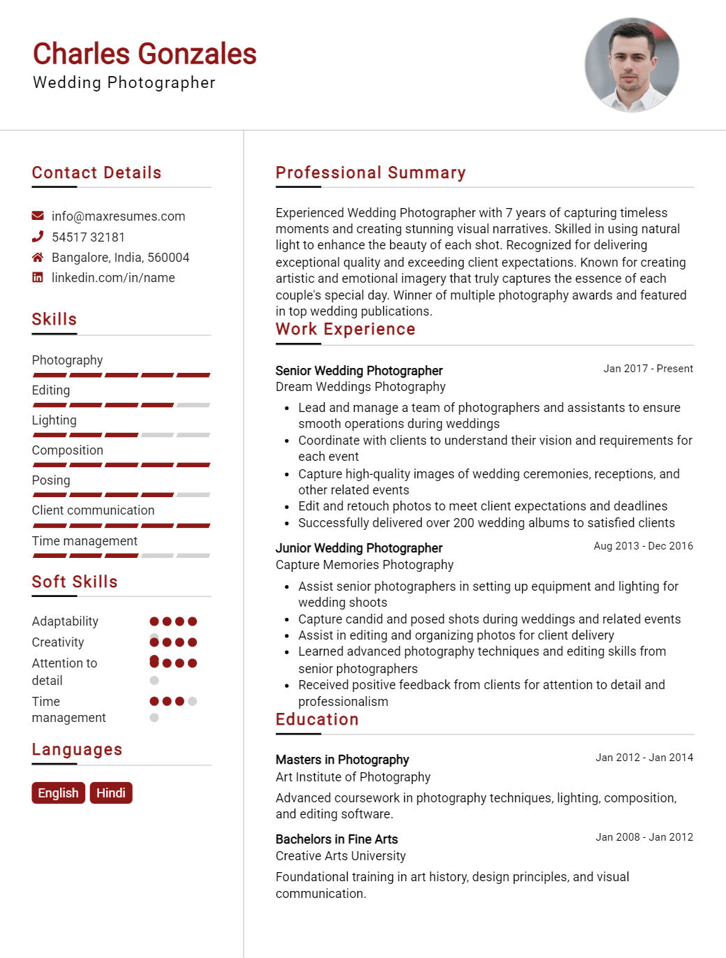 wedding-photographer-resume-sample