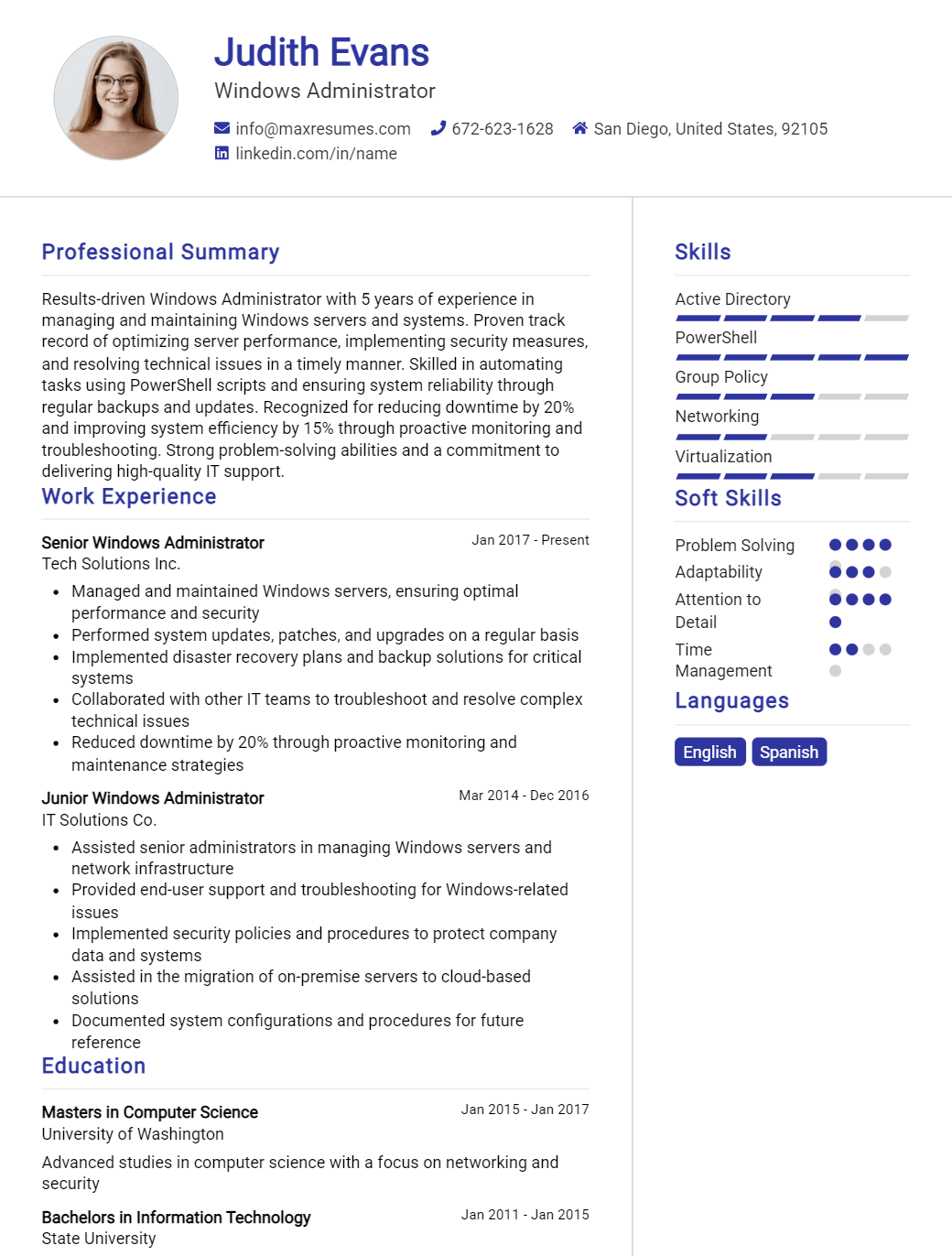 windows-administrator-resume-sample