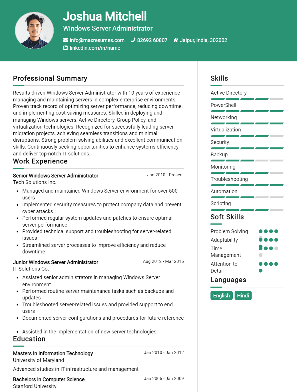 windows-server-administrator-resume-sample