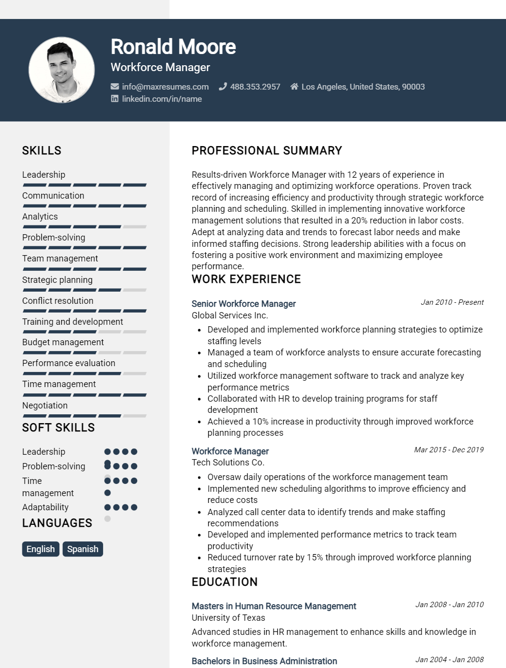 workforce-manager-resume-sample
