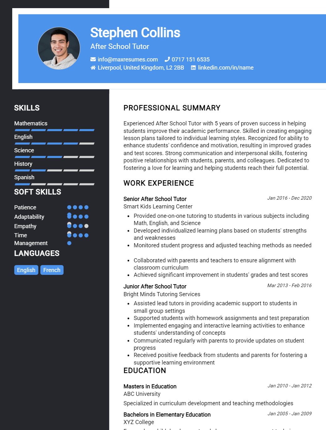 after-school-tutor-resume-sample