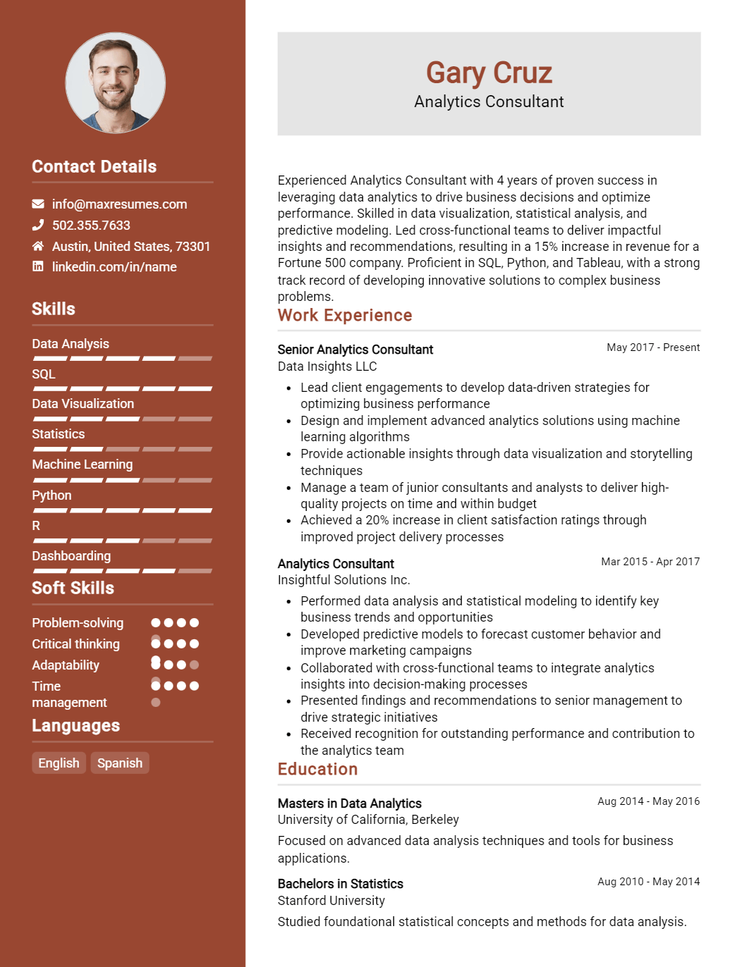 analytics-consultant-resume-sample