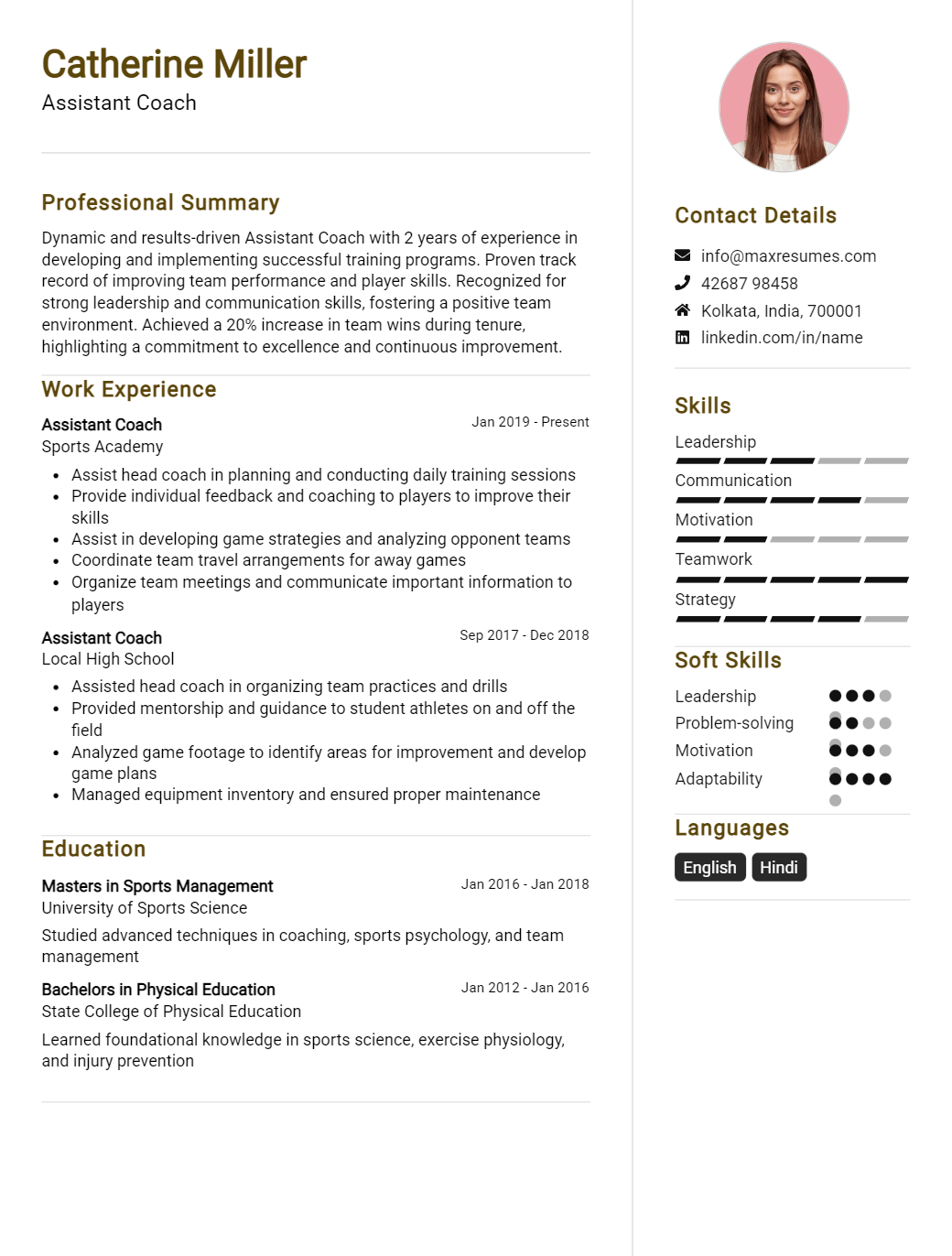 assistant-coach-resume-sample