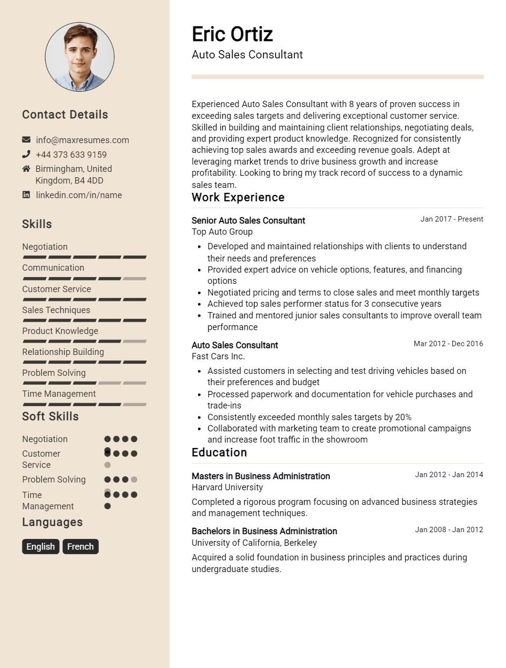 auto-sales-consultant-resume-sample