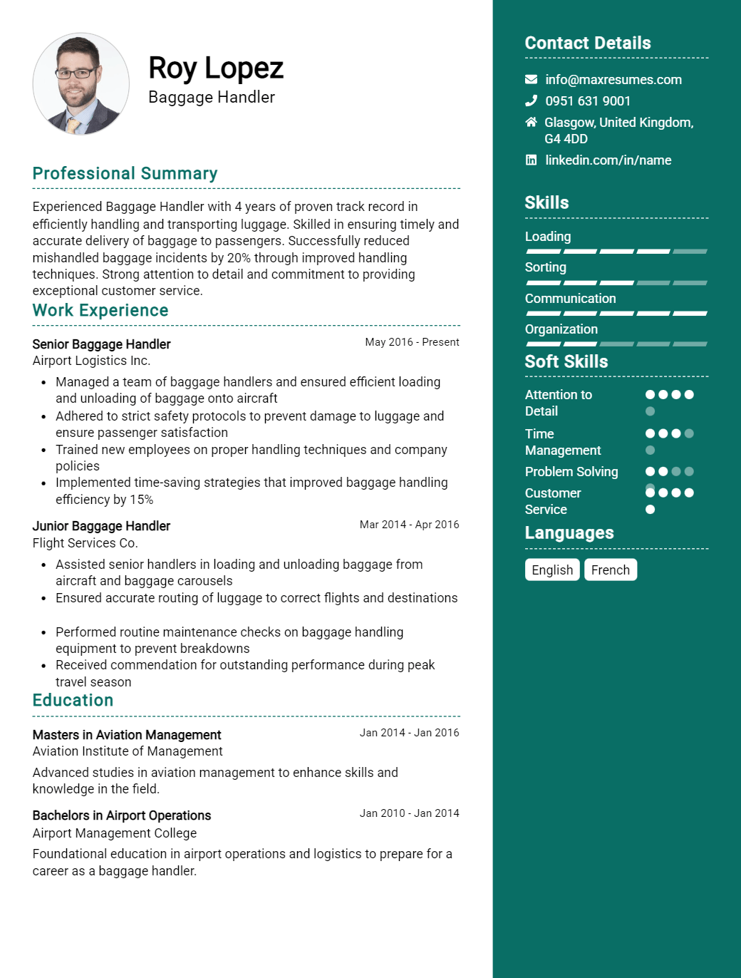 baggage-handler-resume-sample