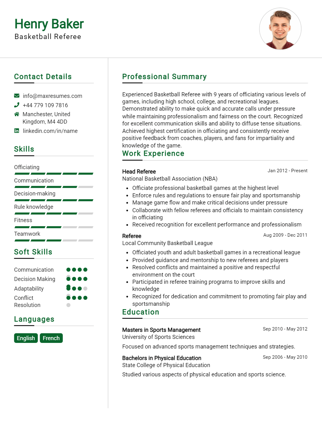 basketball-referee-resume-sample