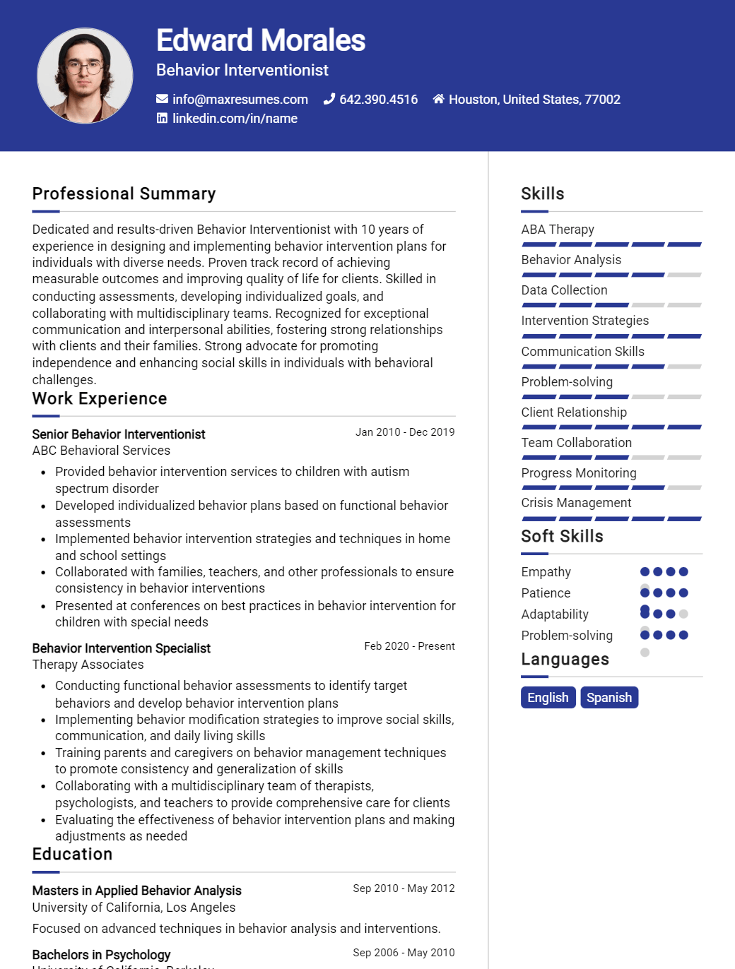 behavior-interventionist-resume-sample