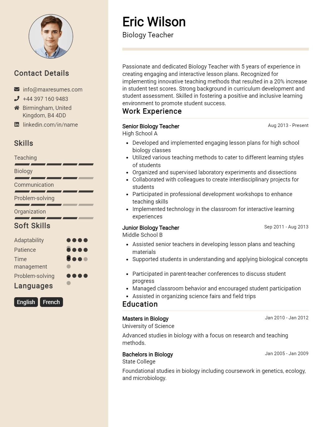 biology-teacher-resume-sample