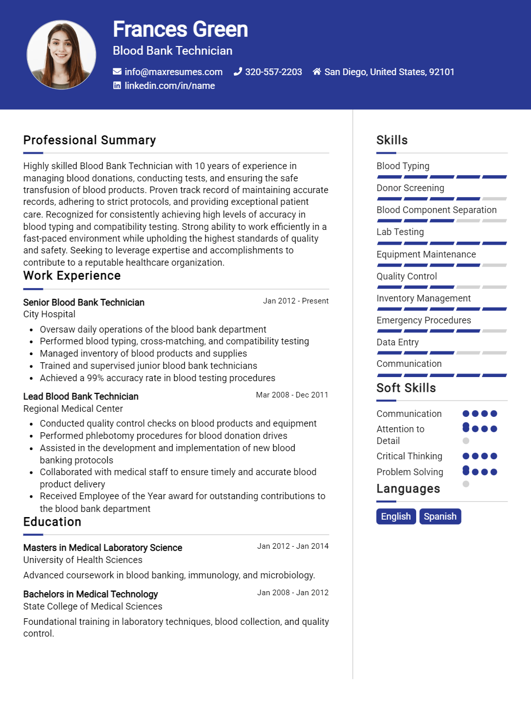 blood-bank-technician-resume-sample