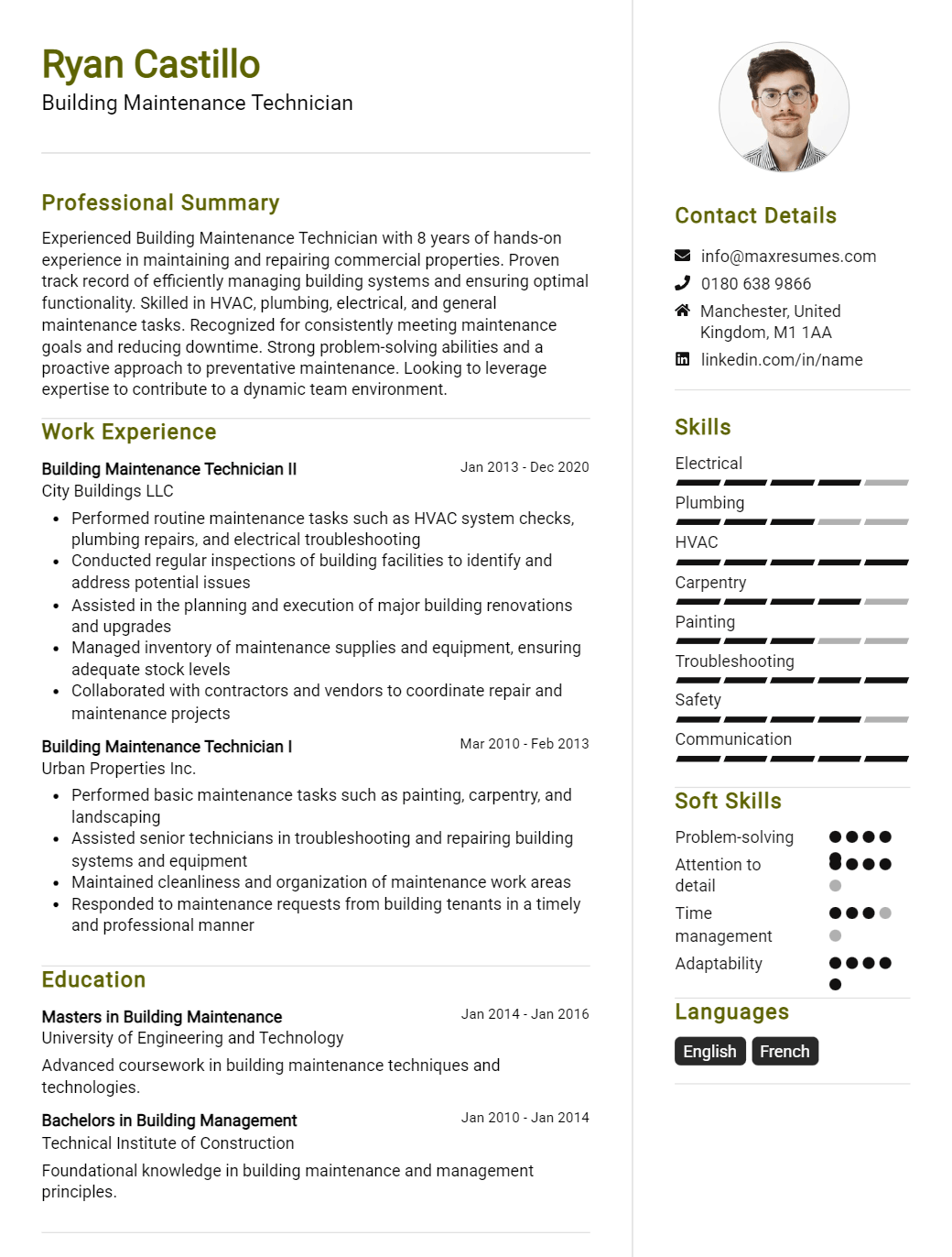 building-maintenance-technician-resume-sample