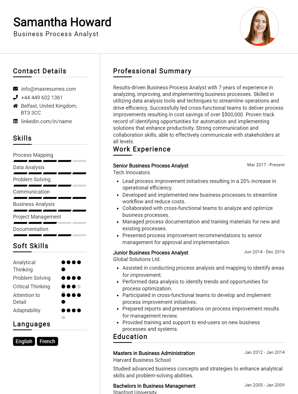 business-process-analyst-resume-sample