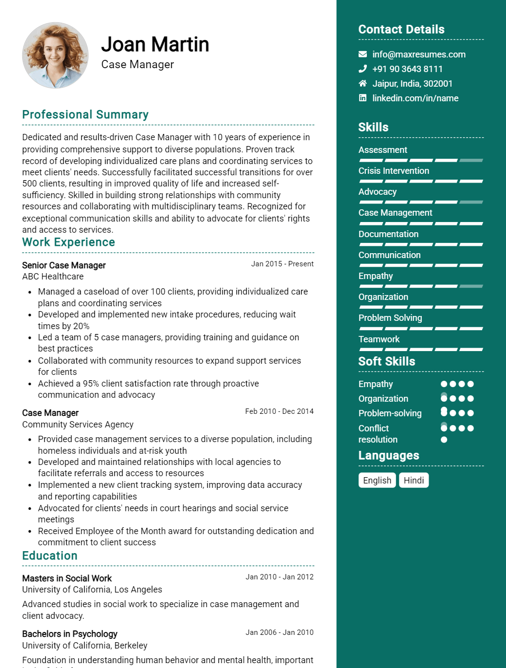 case-manager-resume-sample