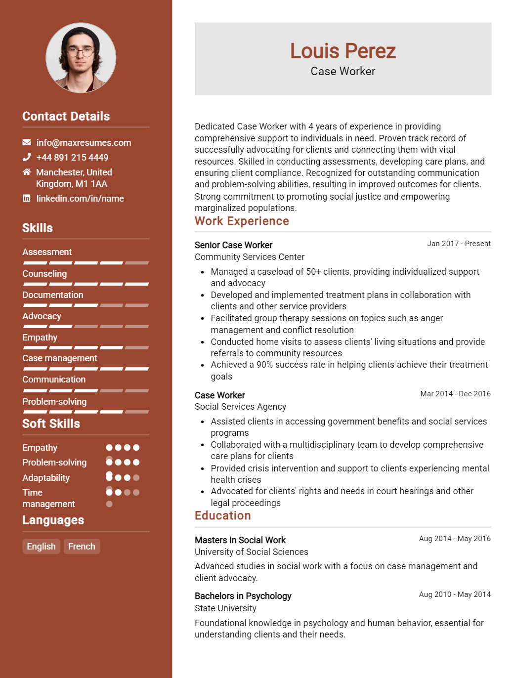 case-worker-resume-sample