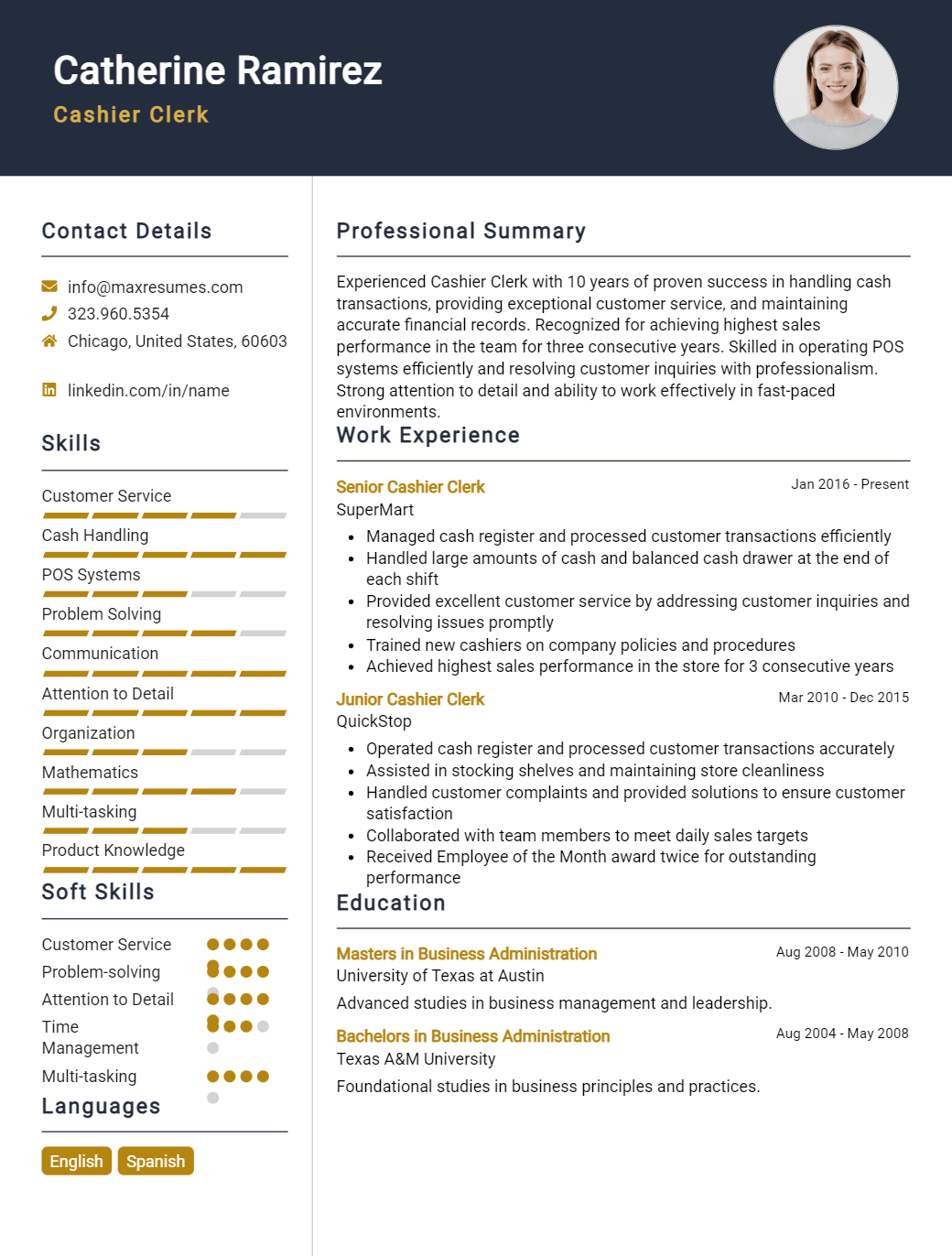 cashier-clerk-resume-sample