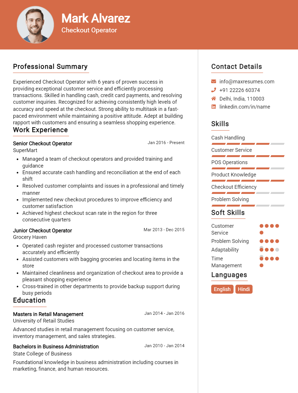 checkout-operator-resume-sample