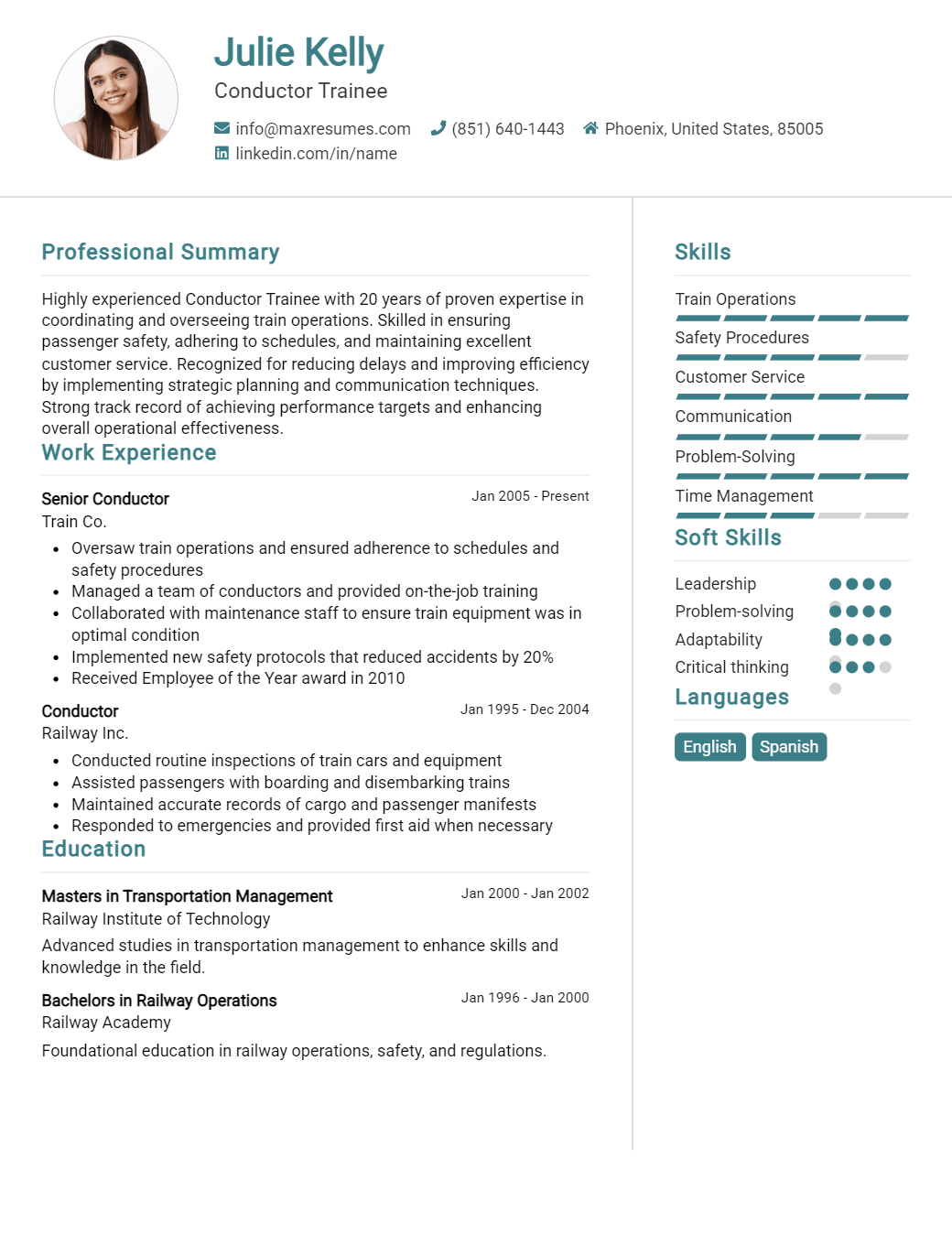 conductor-trainee-resume-sample