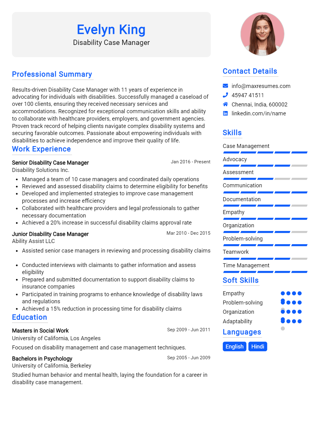 disability-case-manager-resume-sample