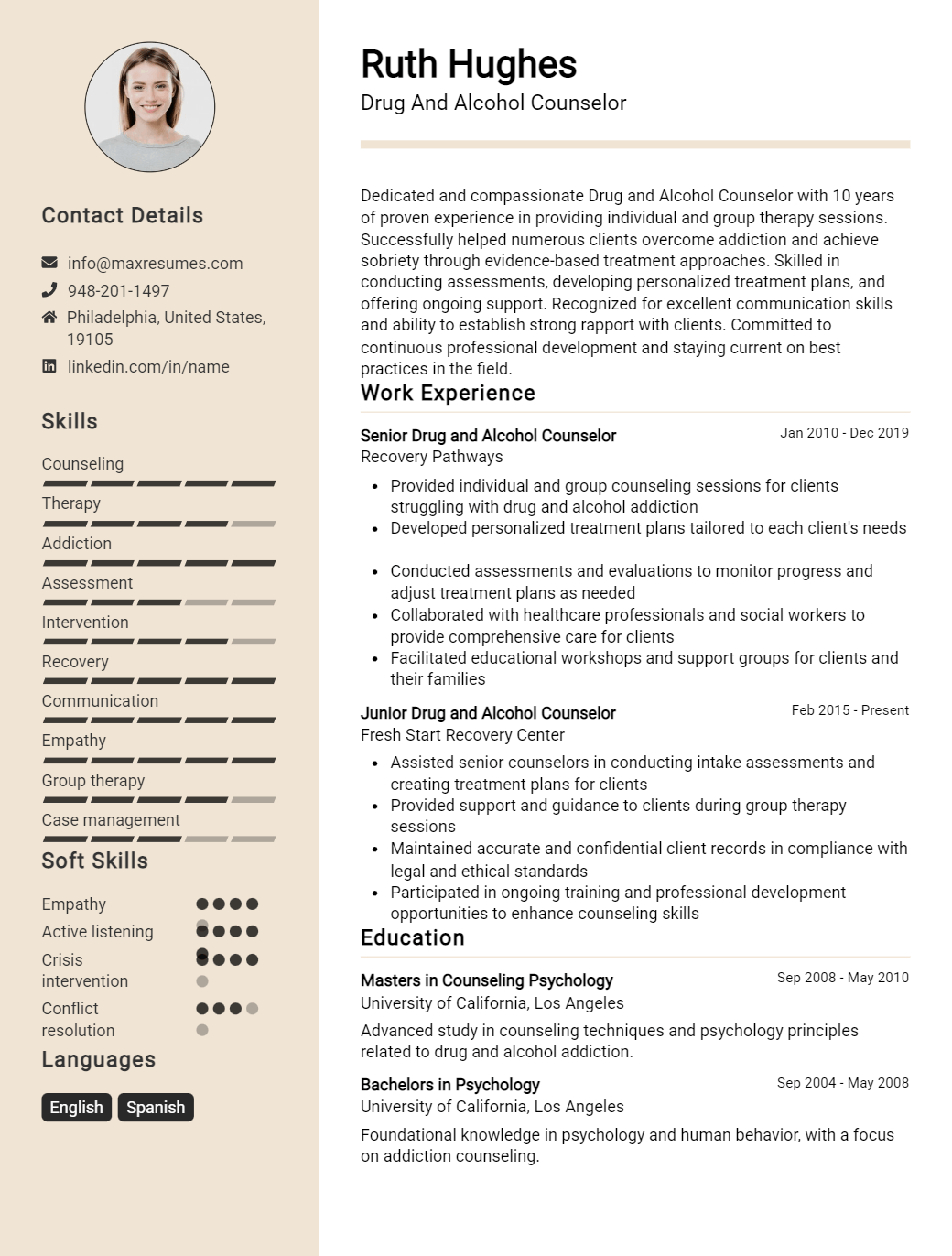 drug-and-alcohol-counselor-resume-sample