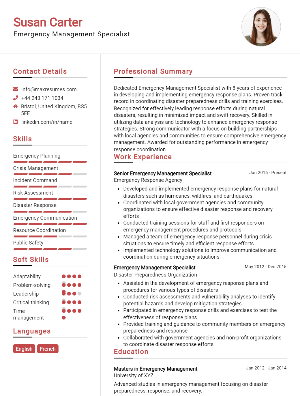 emergency-management-specialist-resume-sample