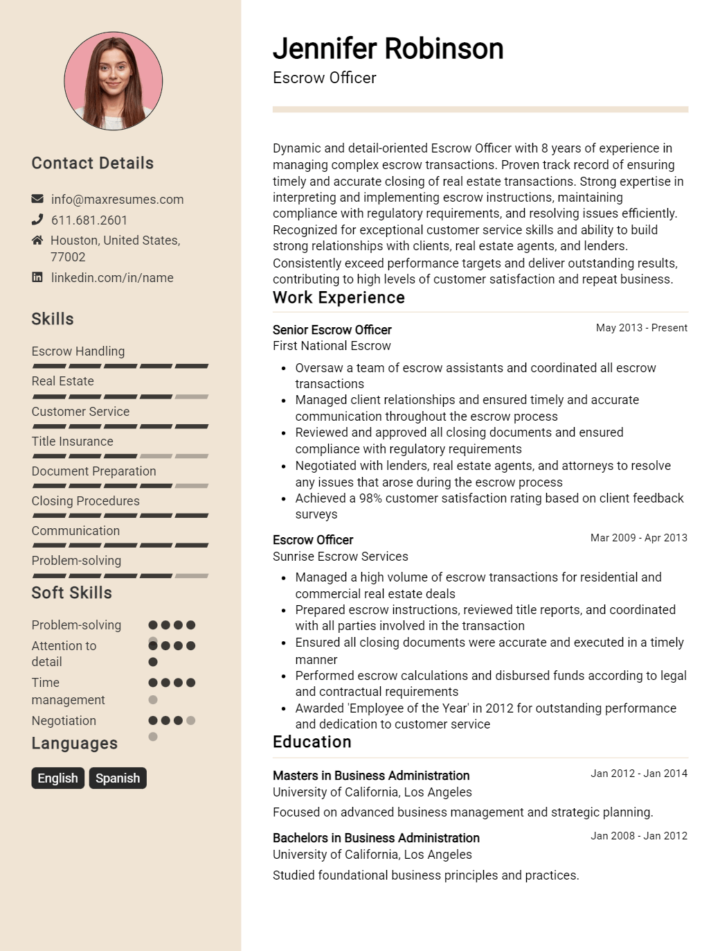 escrow-officer-resume-sample