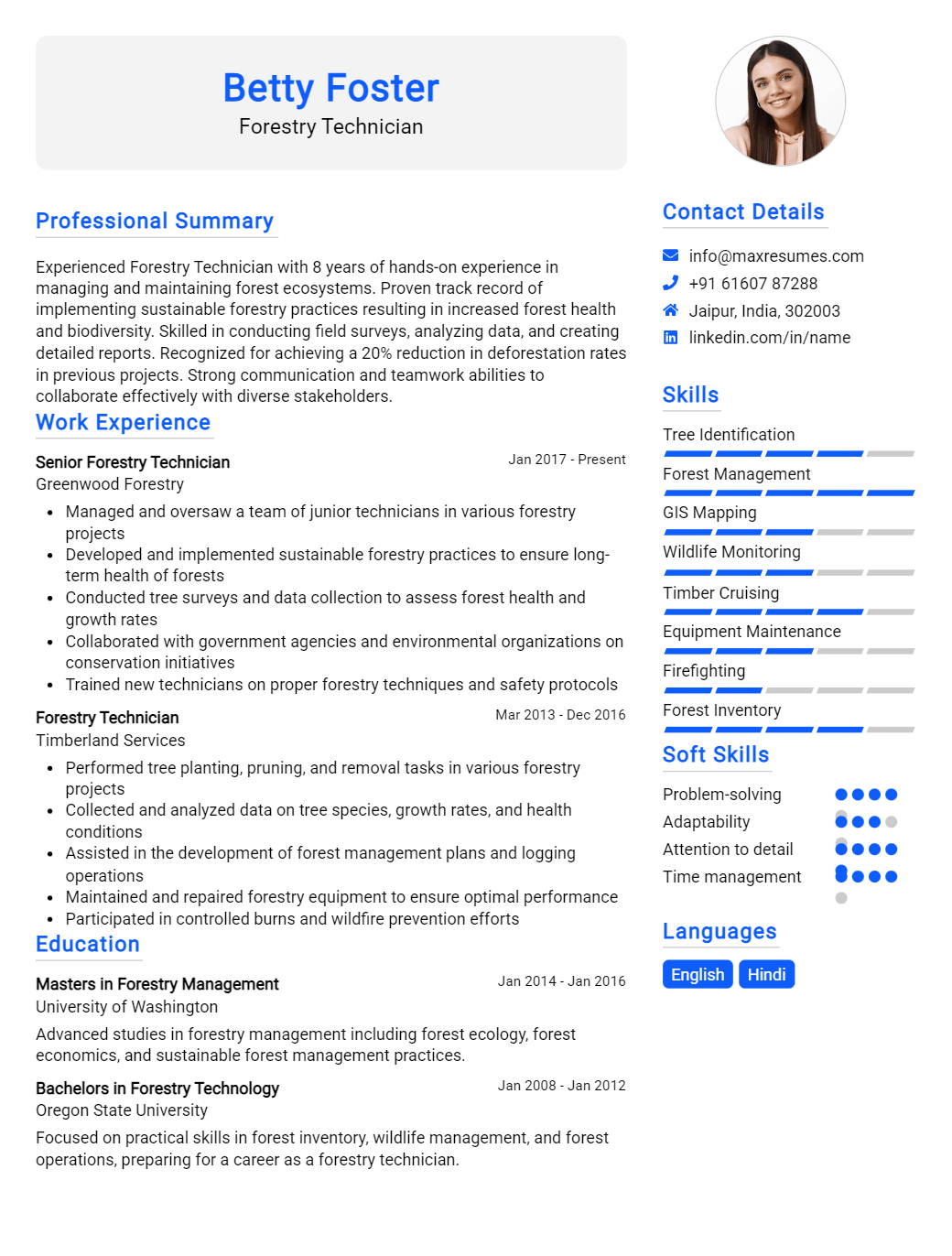 forestry-technician-resume-sample