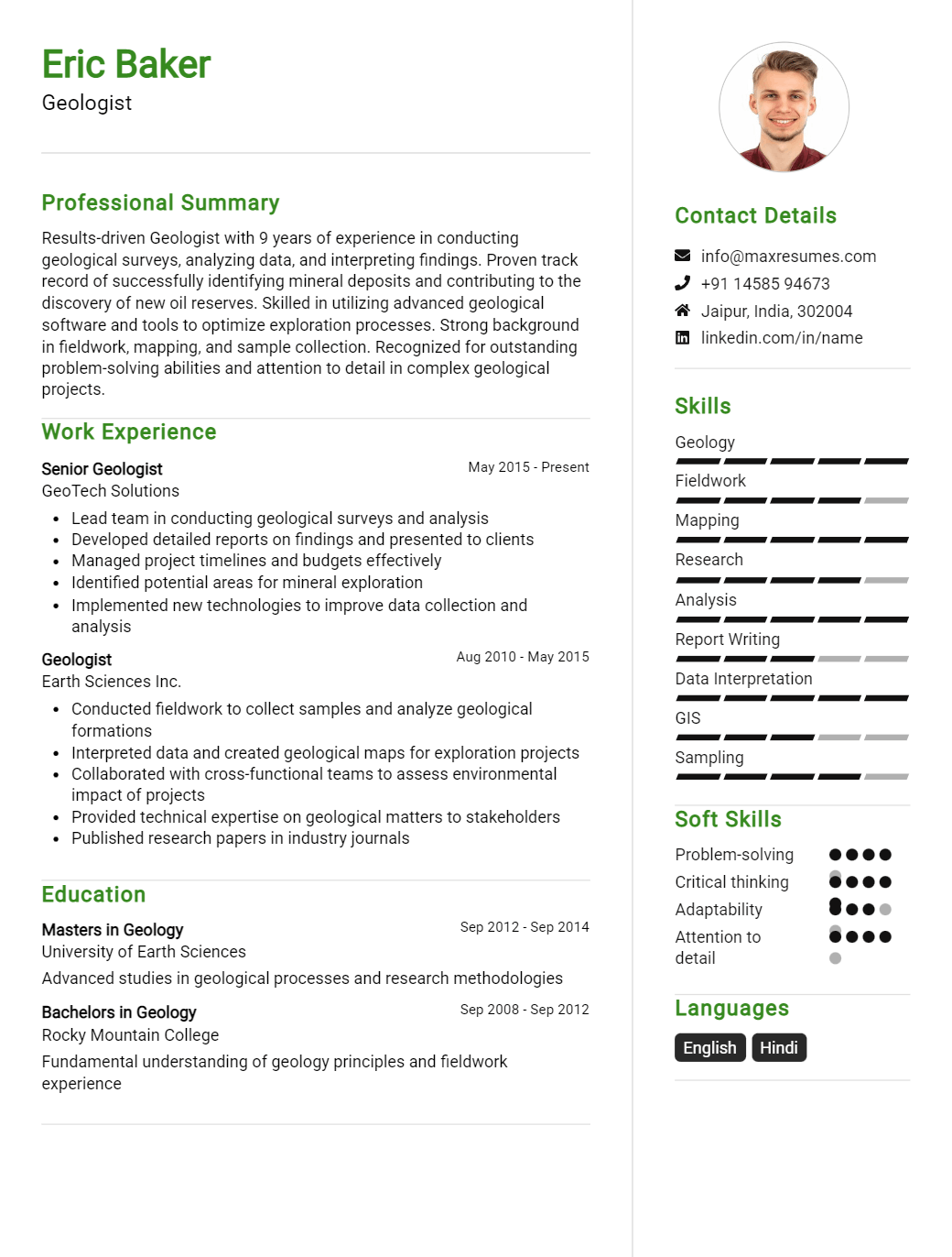 geologist-resume-sample