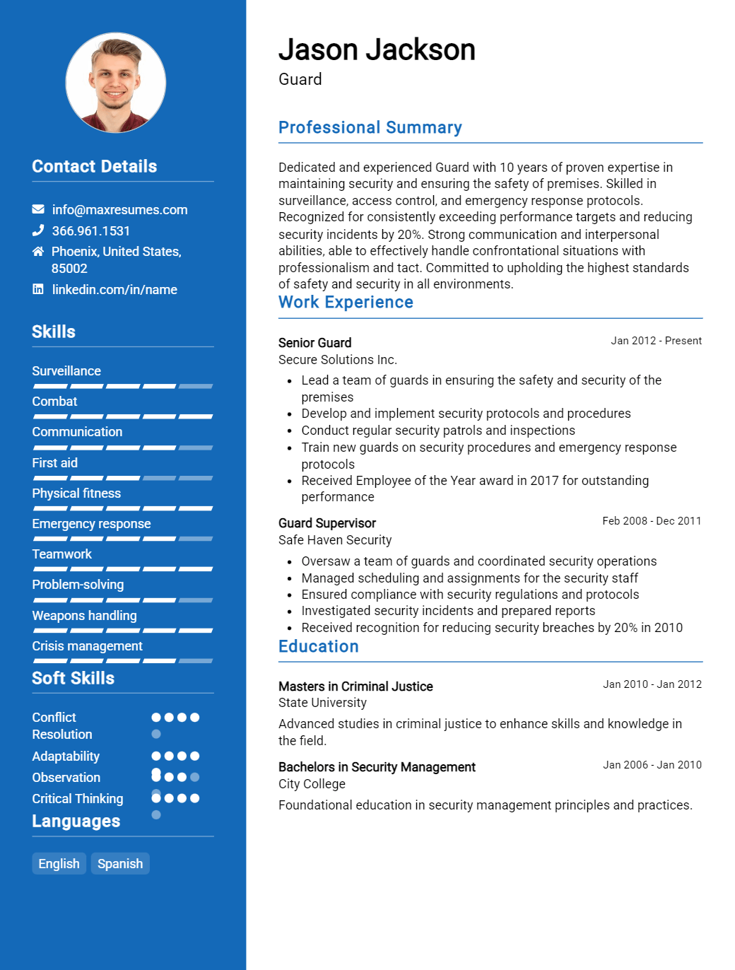 guard-resume-sample