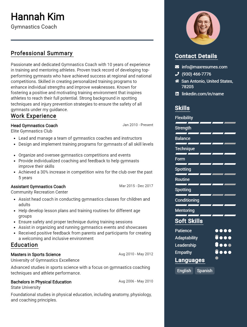 gymnastics-coach-resume-sample