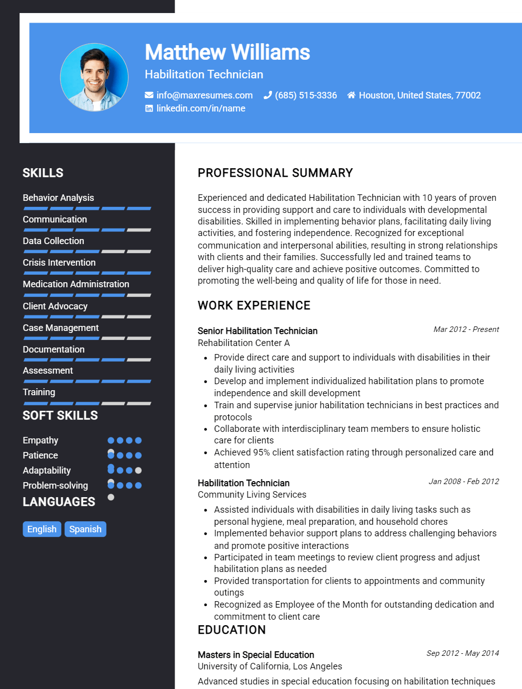 habilitation-technician-resume-sample
