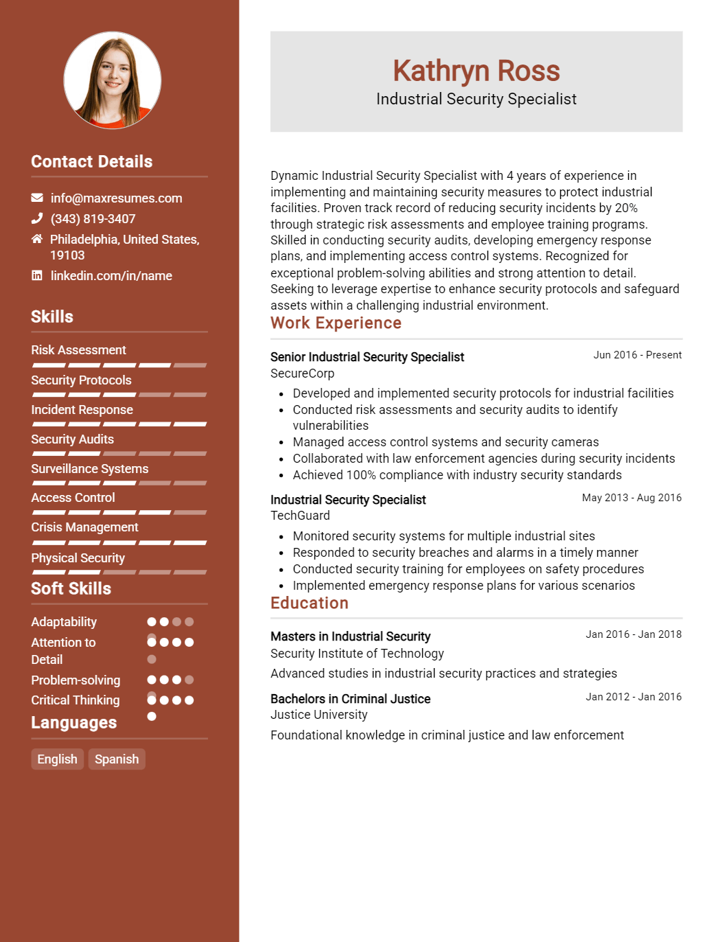 industrial-security-specialist-resume-sample