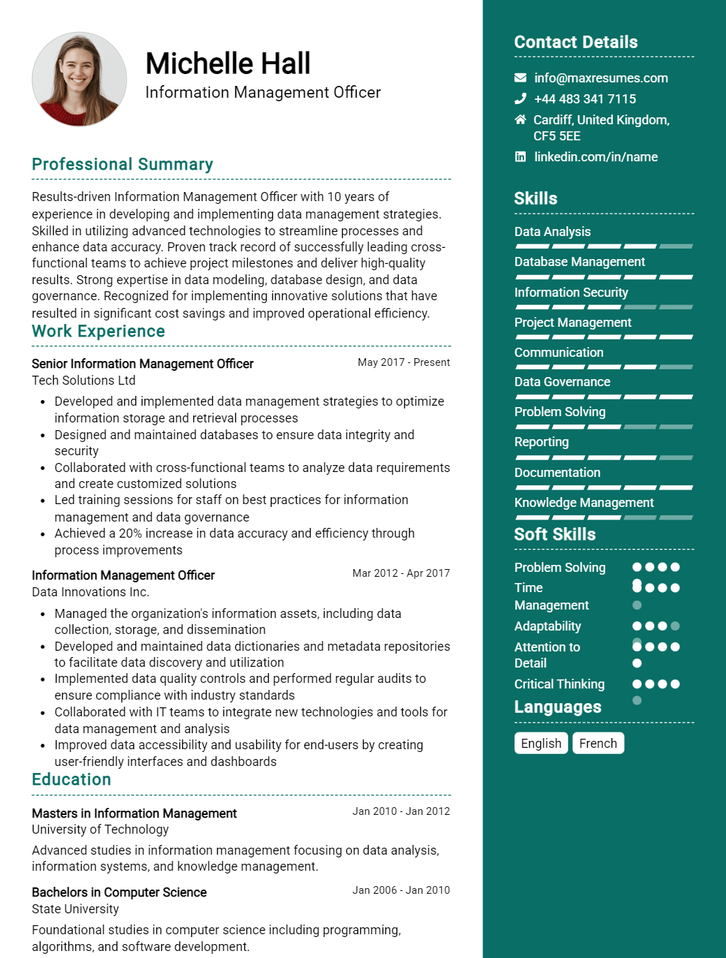 information-management-officer-resume-sample