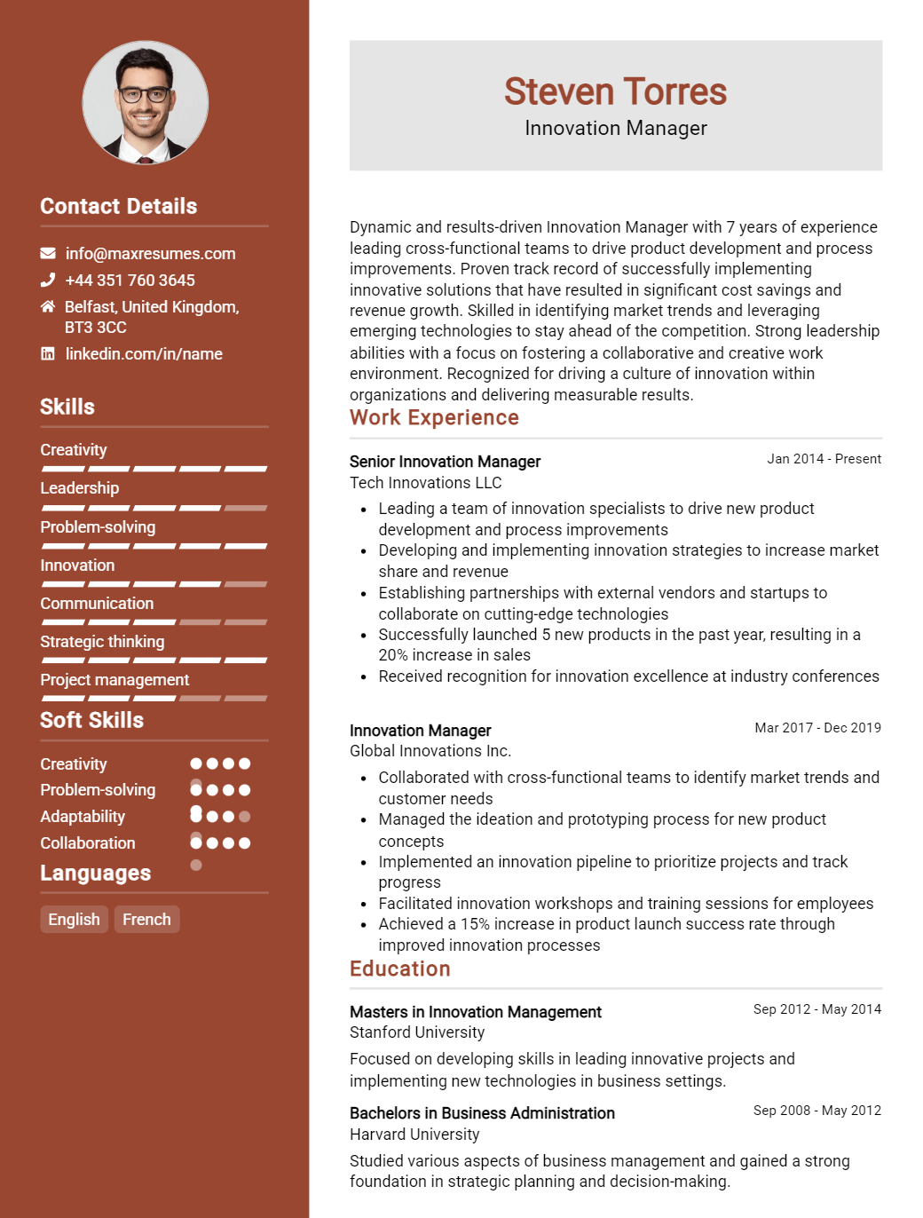 innovation-manager-resume-sample