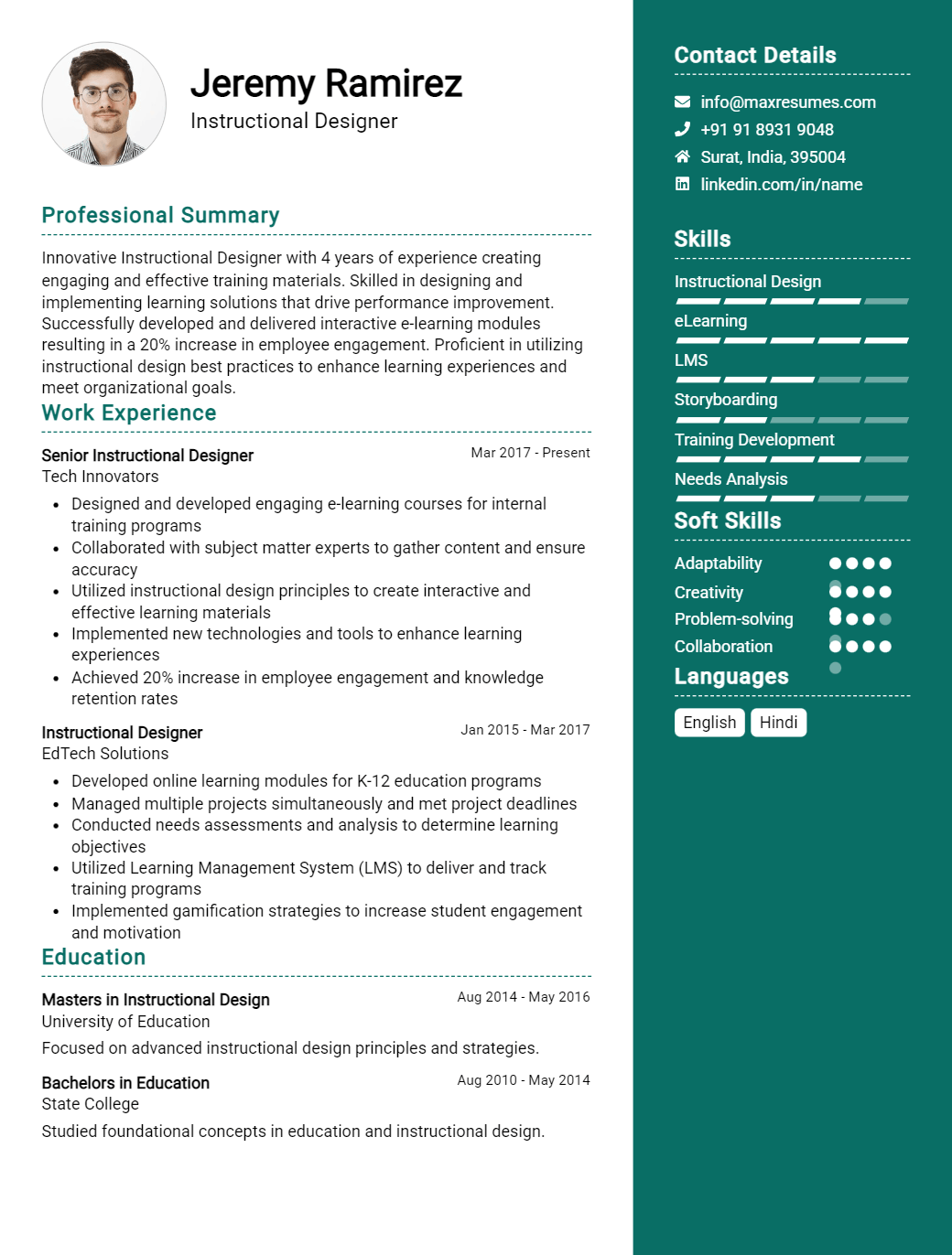 instructional-designer-resume-sample