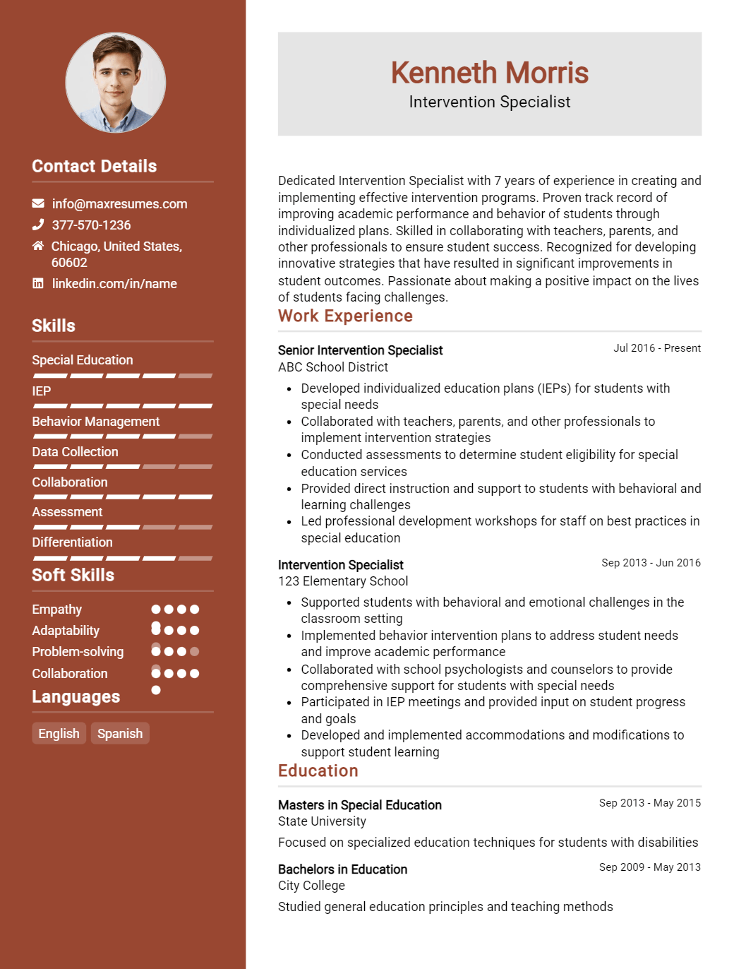 intervention-specialist-resume-sample