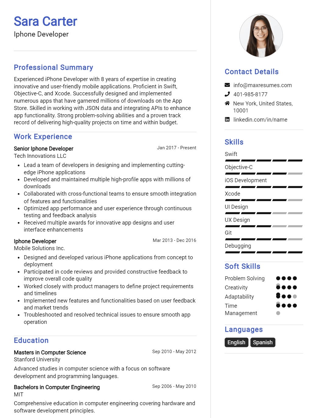 iphone-developer-resume-sample