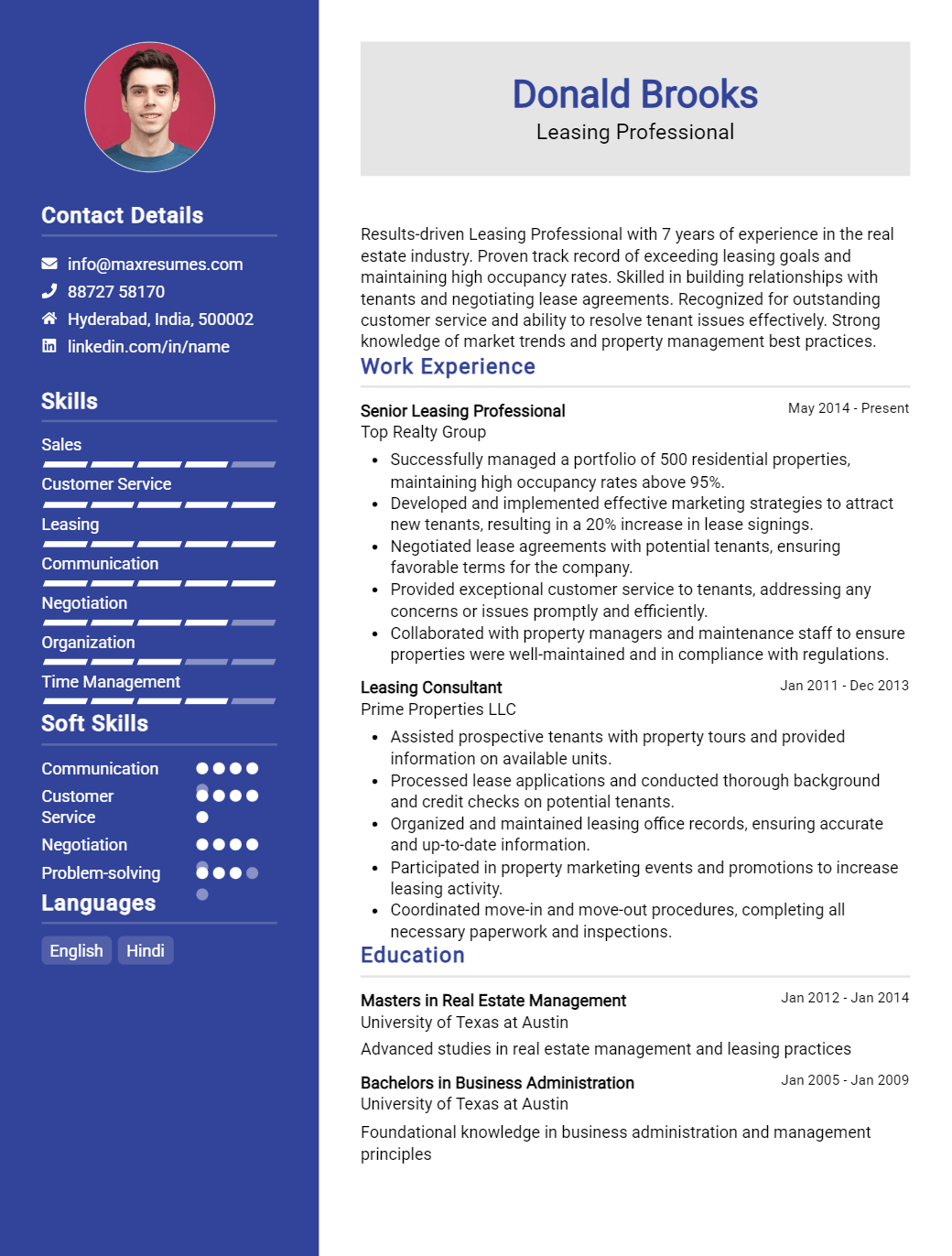 leasing-professional-resume-sample