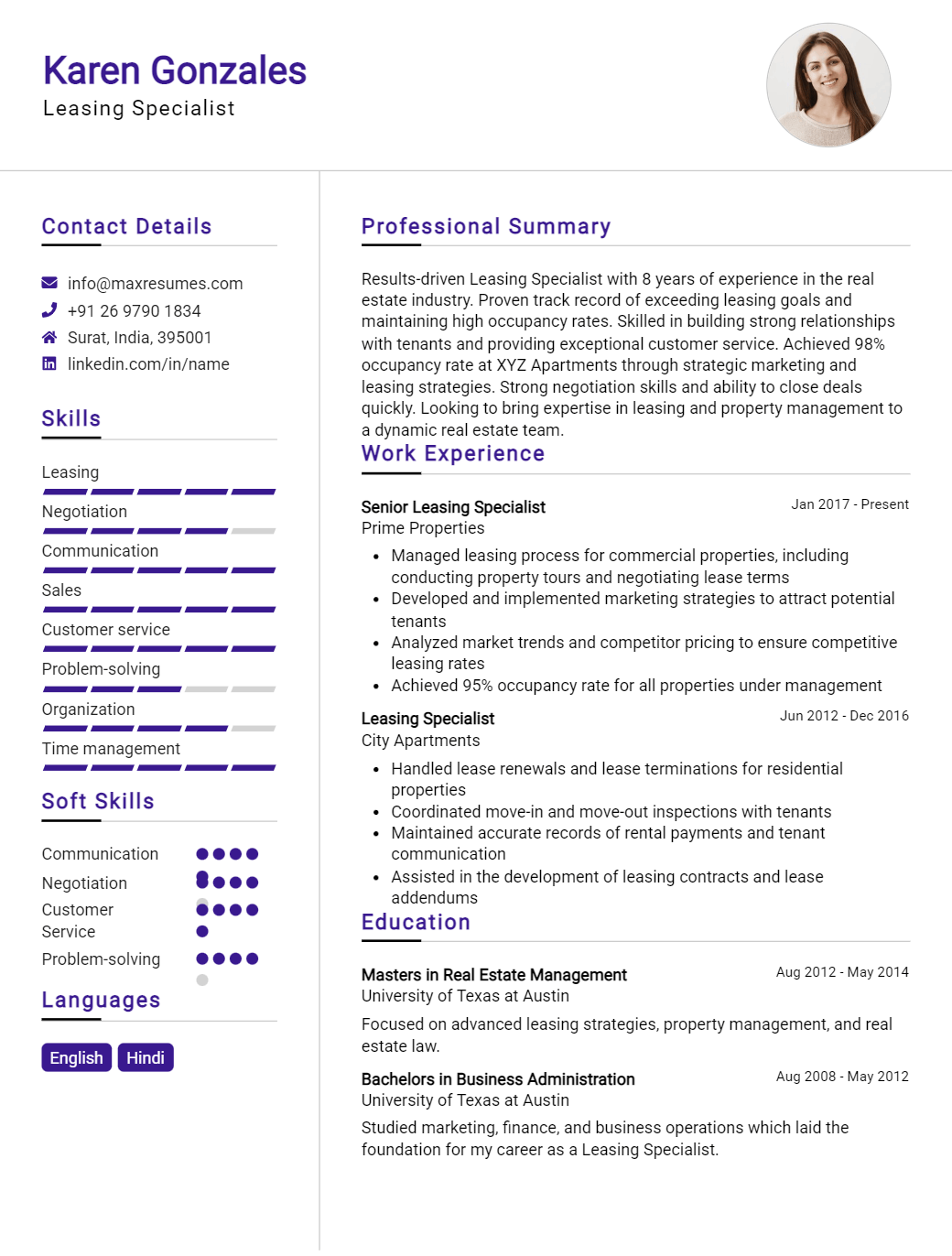leasing-specialist-resume-sample