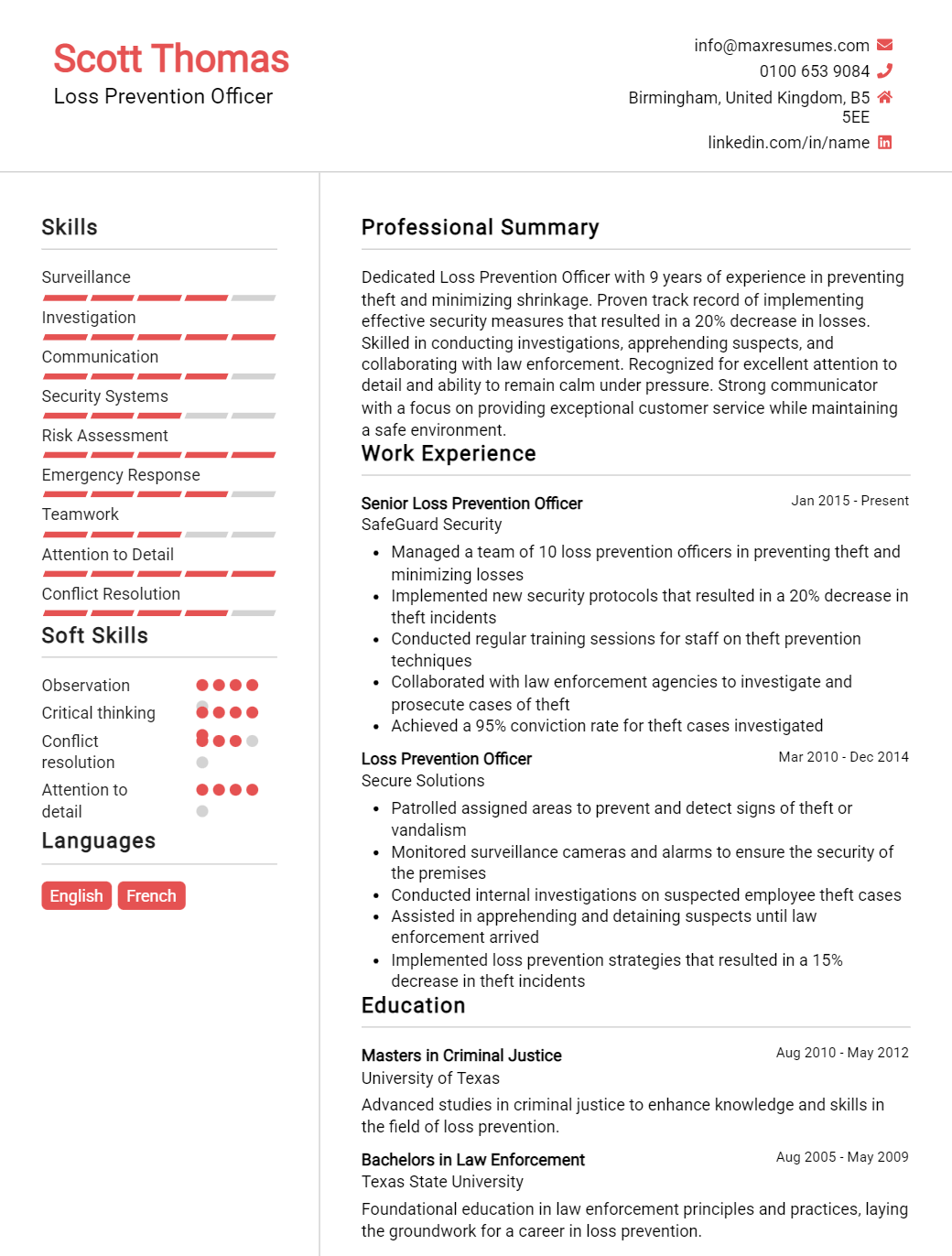 loss-prevention-officer-resume-sample