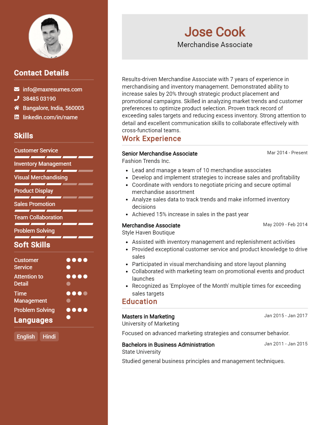 merchandise-associate-resume-sample