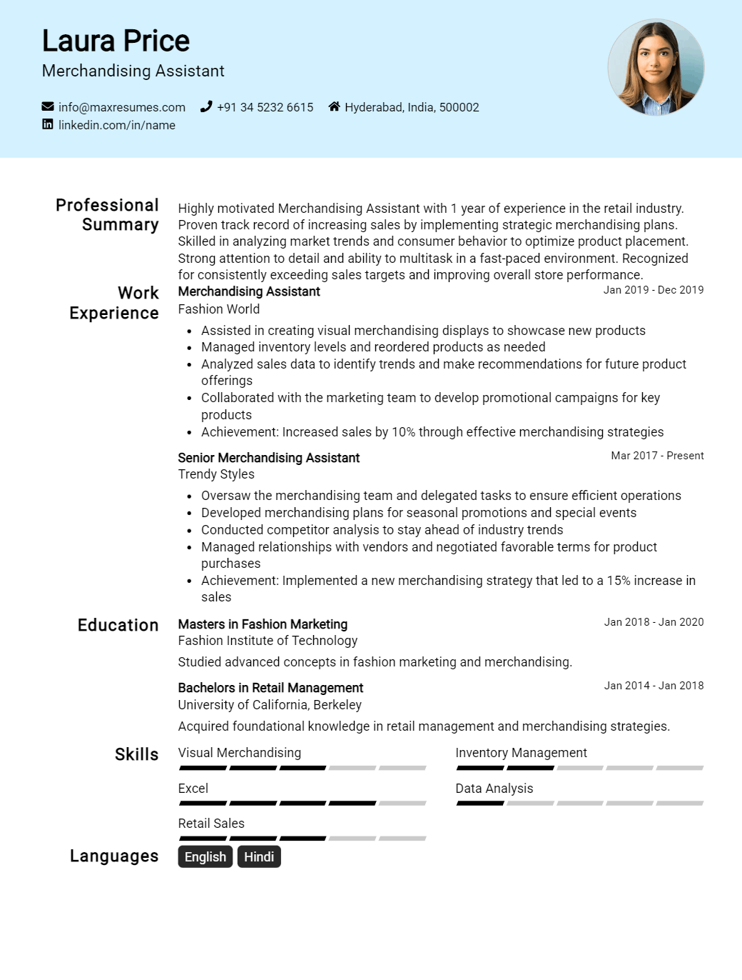 merchandising-assistant-resume-sample
