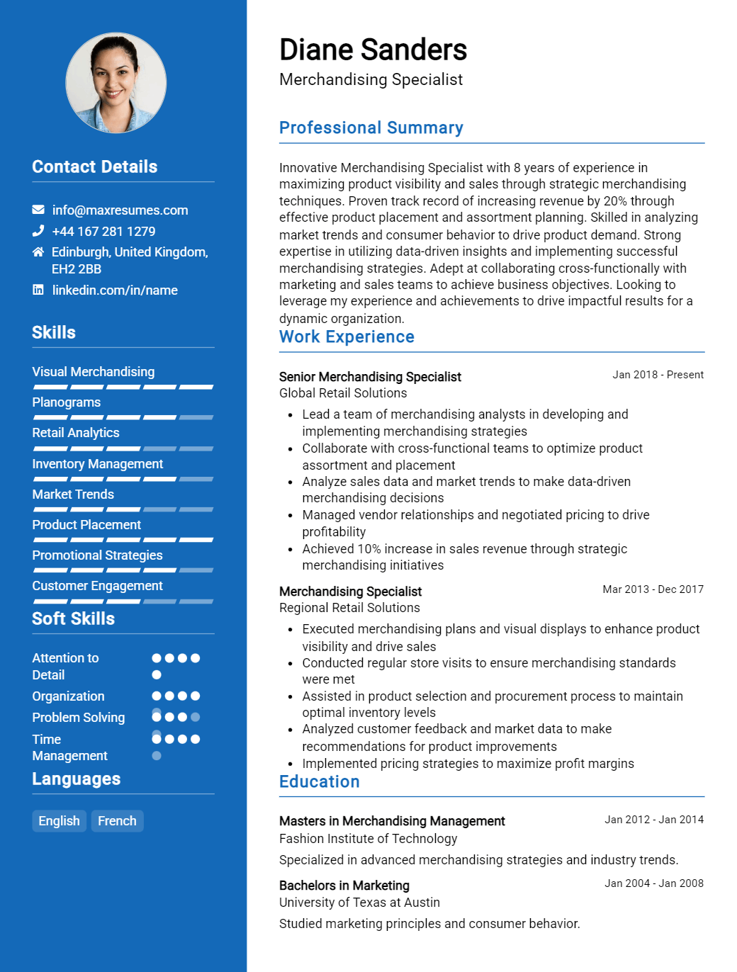 merchandising-specialist-resume-sample