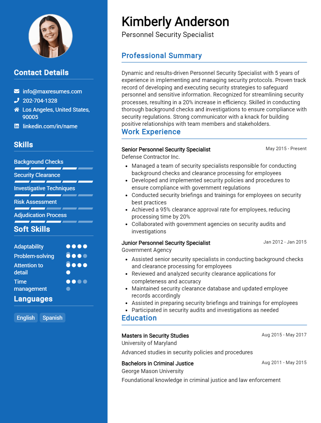 personnel-security-specialist-resume-sample
