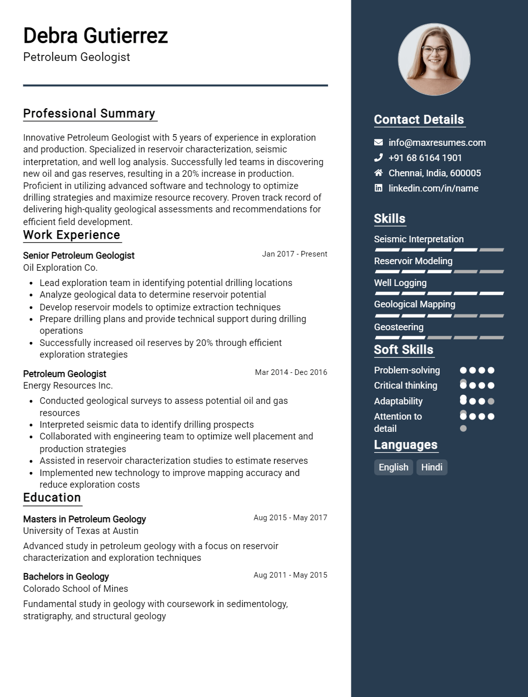 petroleum-geologist-resume-sample