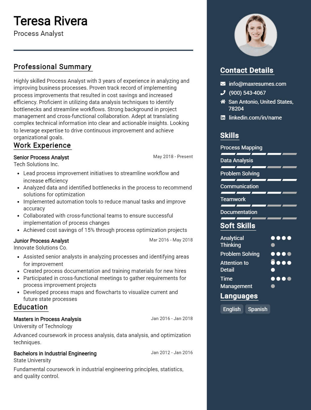 process-analyst-resume-sample
